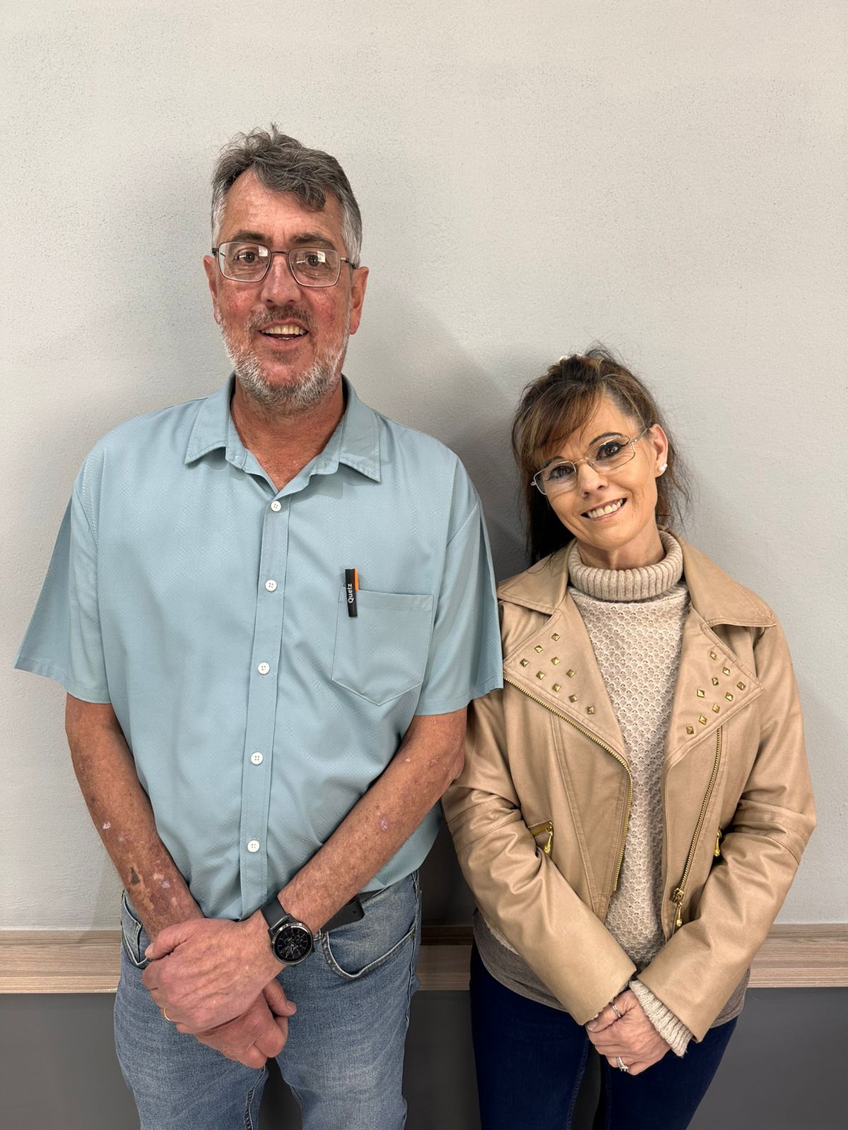 Dr. Jaco Sadler and receptionist together